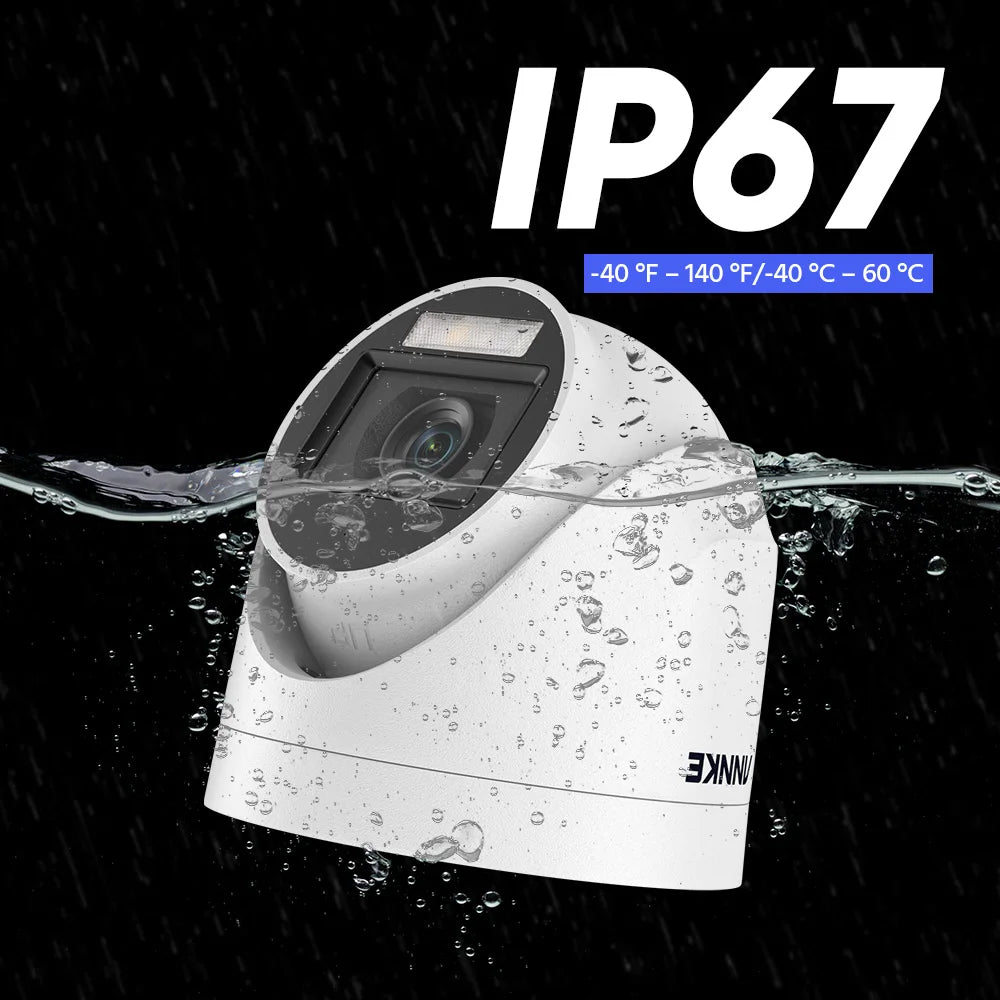 ANNKE 5MP Analog HD Camera Smart Light Video Surveillance Cameras 5MP Bullet 2.8 mm Indoor Outdoor Weatherproof Security Cameras