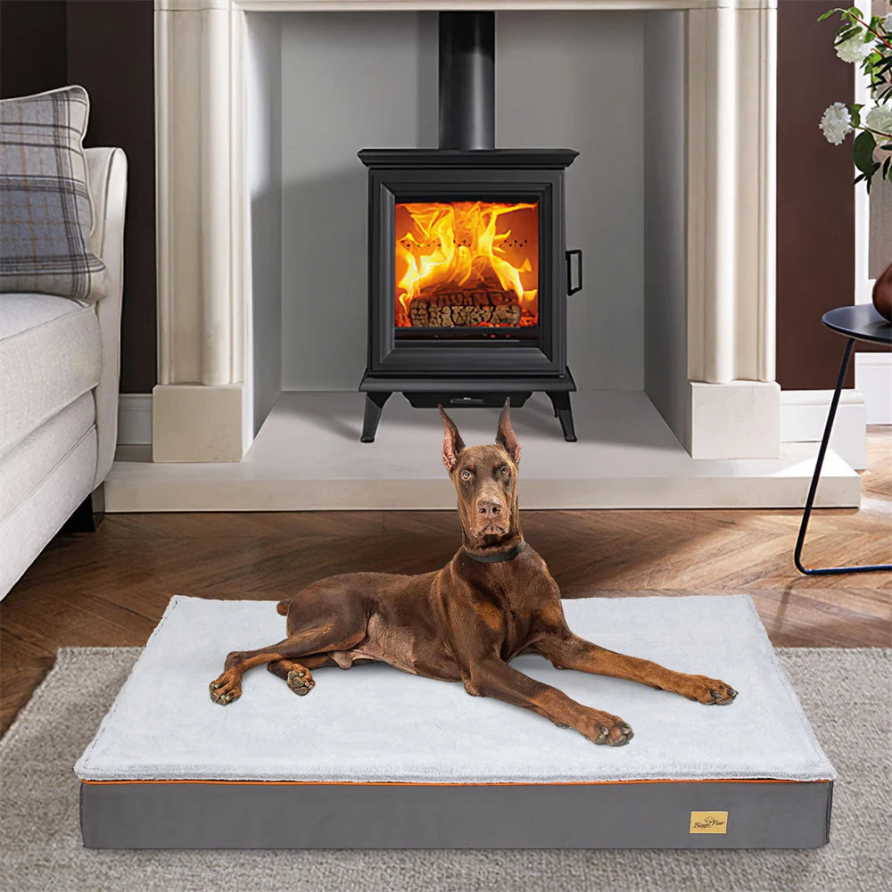 Borwartcn Premium Orthopedic Memory Foam Dog Bed Waterproof Washable