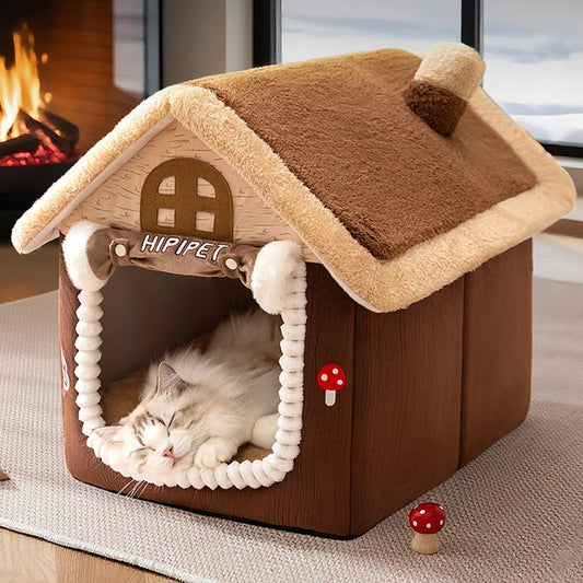 Big Dog Kennel Warm Winter Dog House Mat Detachable Washable Dogs Bed Nest Deep Sleep Tent for Medium Large Dogs House Supplies