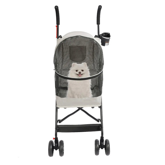 Bymaocar Foldable Pet Stroller For Cats And Dogs Travel Cart