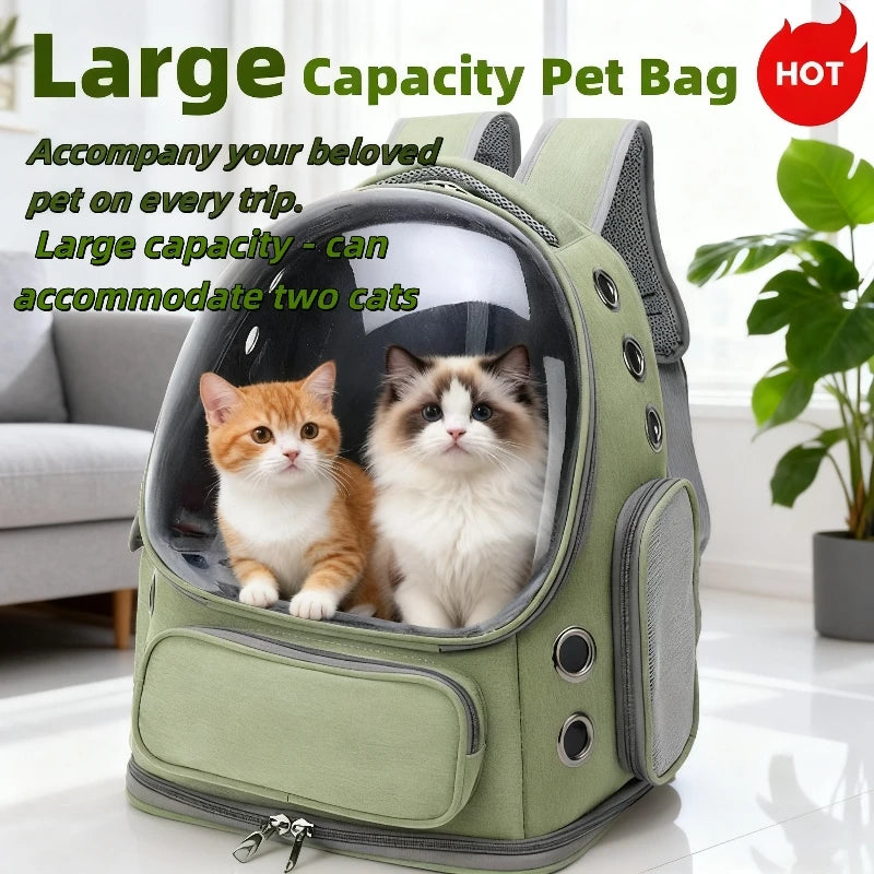 Pet Cat Carrier Backpack Breathable Spacious for Comfortable Travel