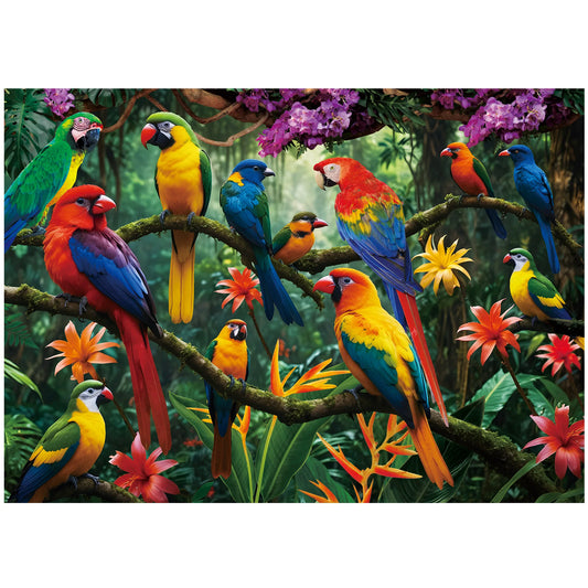 Parrots In The Jungle Jigsaw Puzzle For Adults Gift Idea