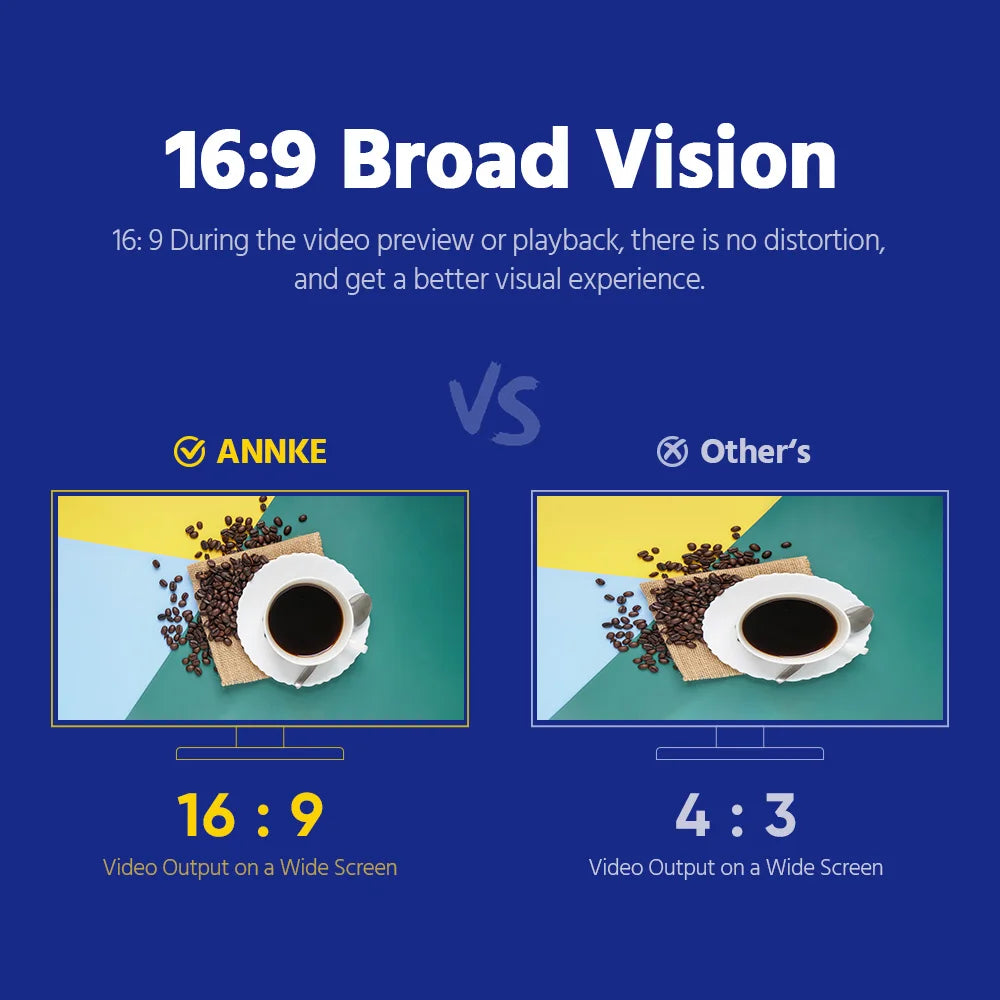 ANNKE 5MP Analog HD Camera Smart Light Video Surveillance Cameras 5MP Bullet 2.8 mm Indoor Outdoor Weatherproof Security Cameras